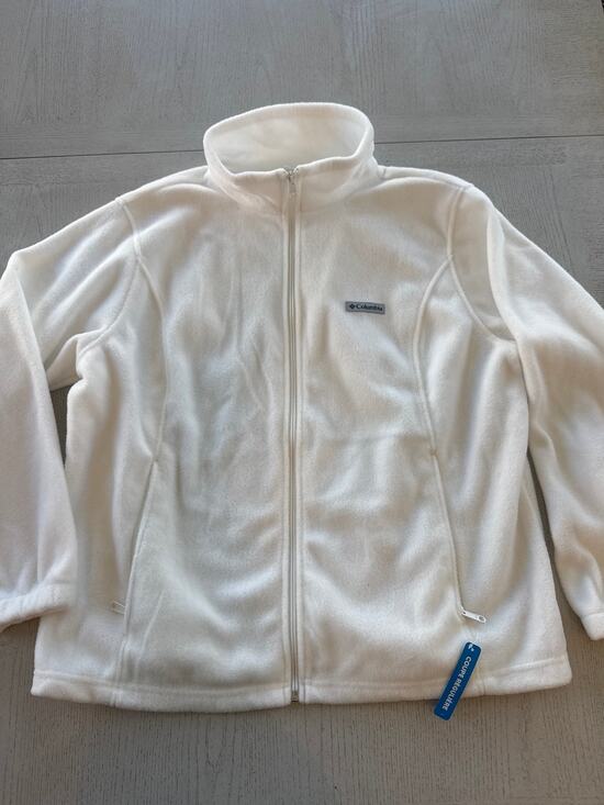 Columbia Jackets & Blazers - NWT Columbia Fleece Full Zip Jacket 2XL White Polar Bear Ice Princess